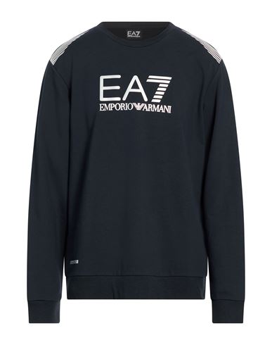 Man Sweatshirt Midnight blue Size 3XL Cotton, Polyester, Elastane