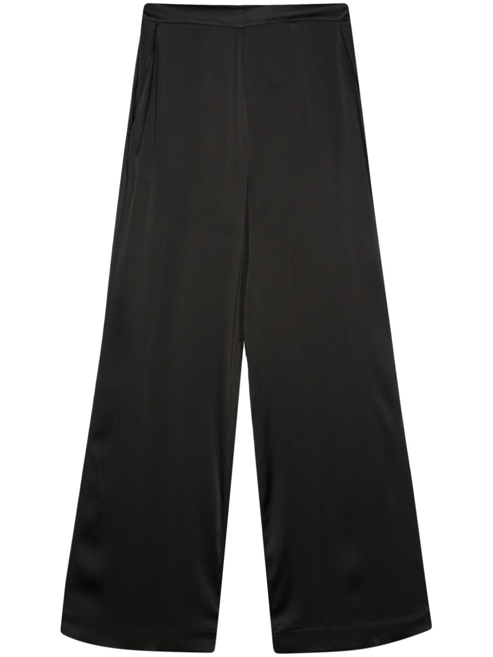 High-waisted palazzo trousers - Black