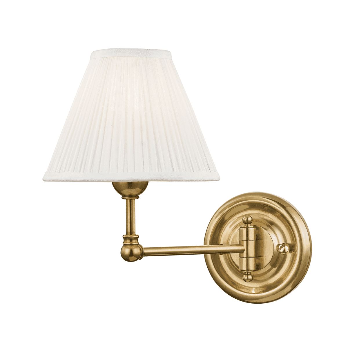 Hudson Valley Classic No. Mark D. Sikes Wall Sconce in Aged Bra