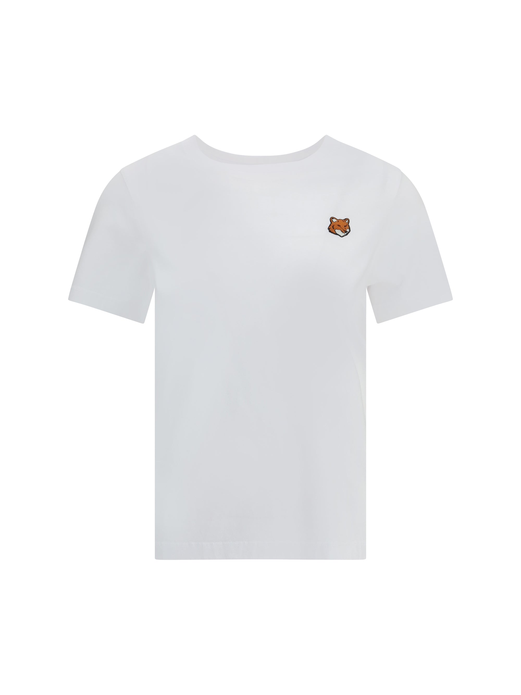 Embroidered Fox Head T-Shirt — White
