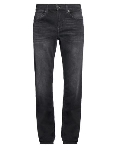Man Jeans Black Size 28 Cotton, Elastane