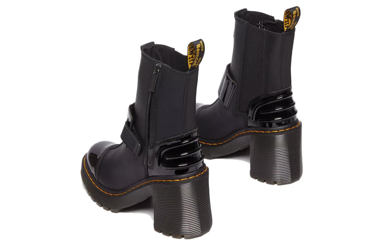 (WMNS) Dr.Martens Gaya Alternative Leather Heeled Chelsea Boots 'Black'