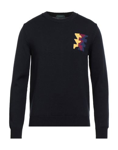X La Tigre Man Sweater Navy Size 46 Virgin Wool