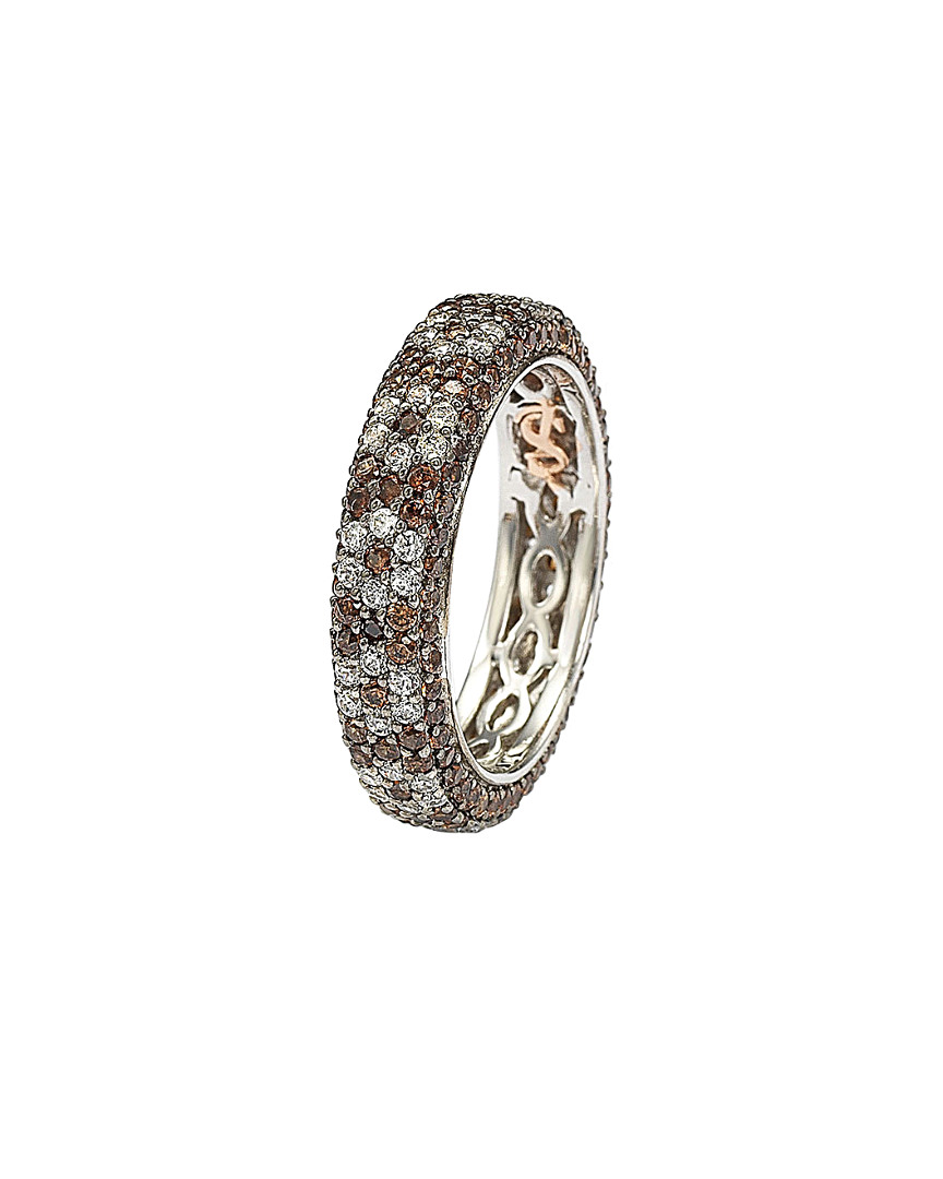 Silver Cz Flower Eternity Ring