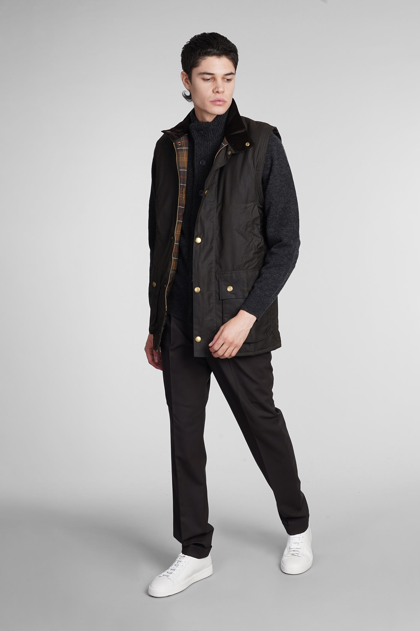 Casual Jacket In Green Cotton