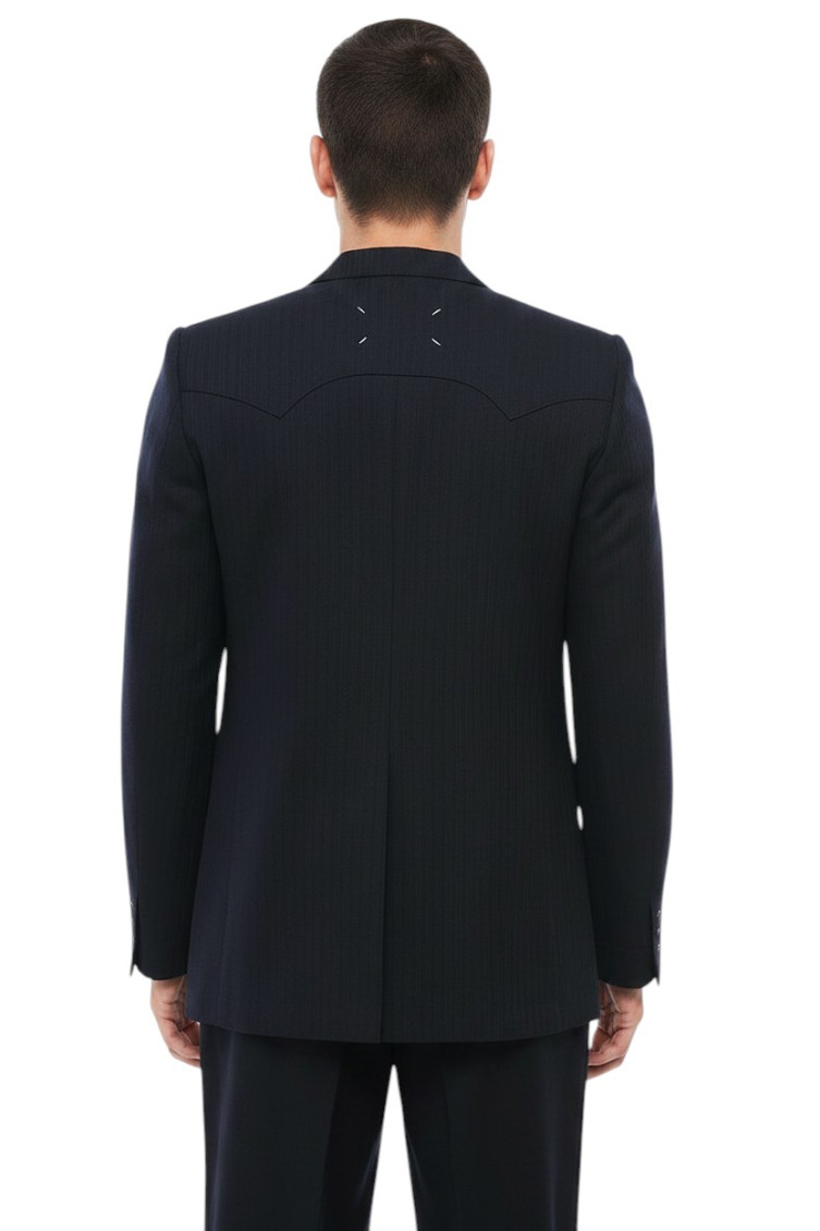 Dark Navy Stripes Blazer