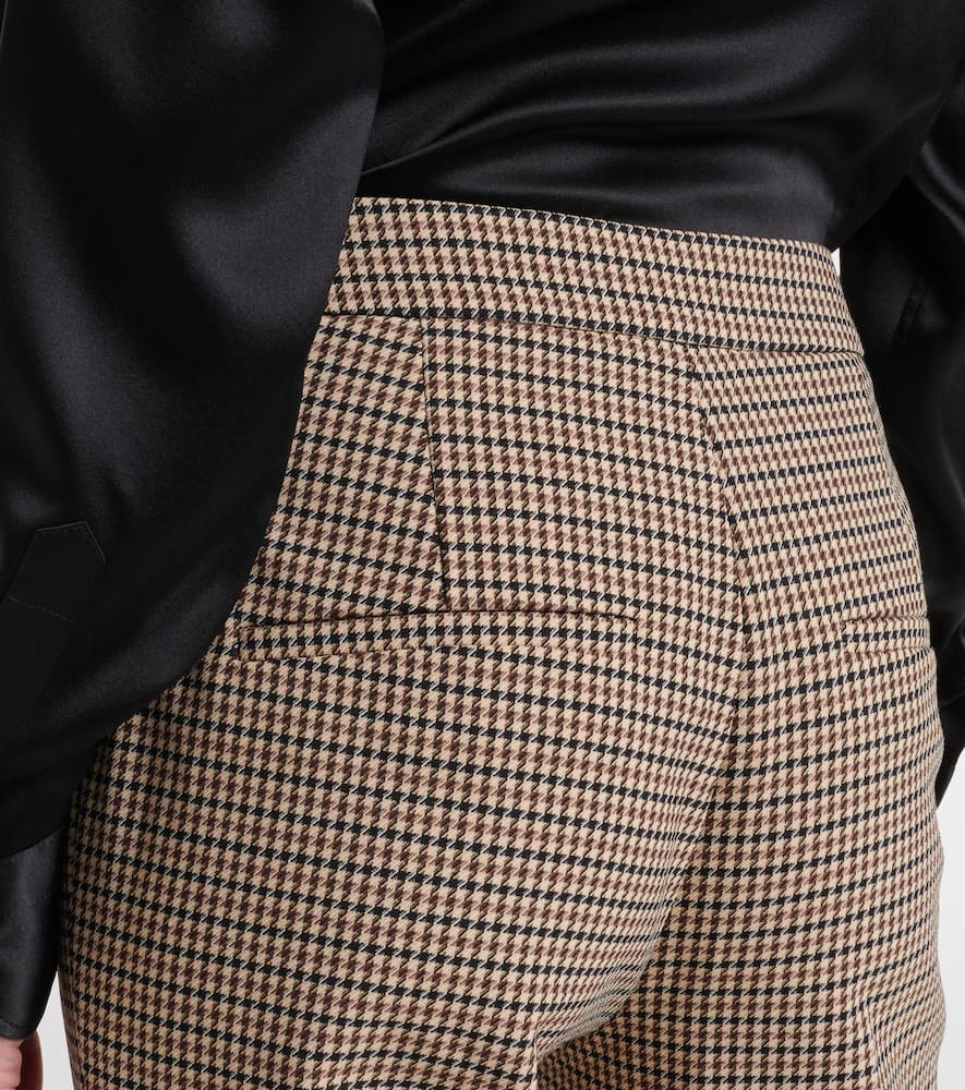 Arte Houndstooth high-rise cropped pants