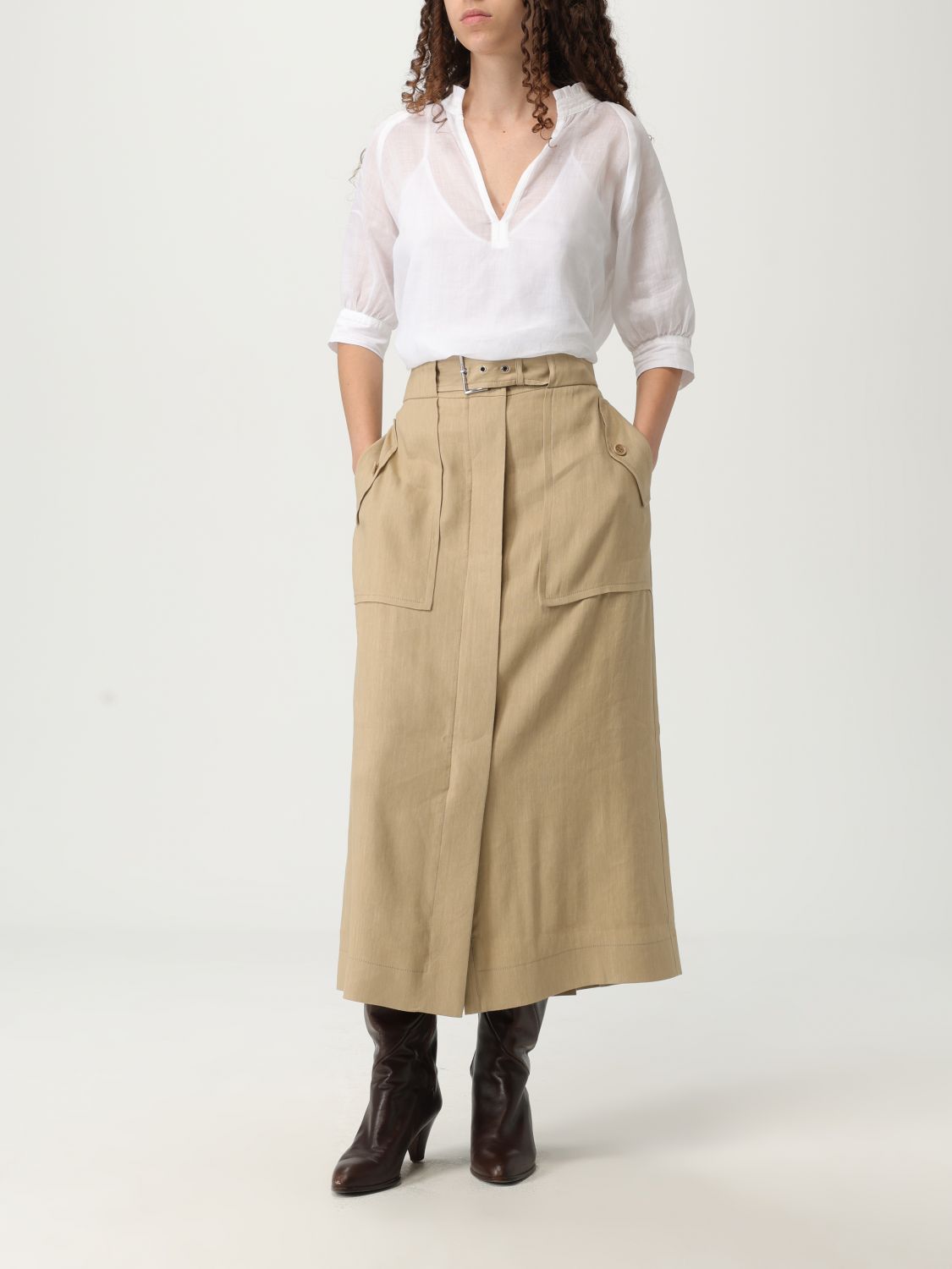 Skirt Woman color Beige