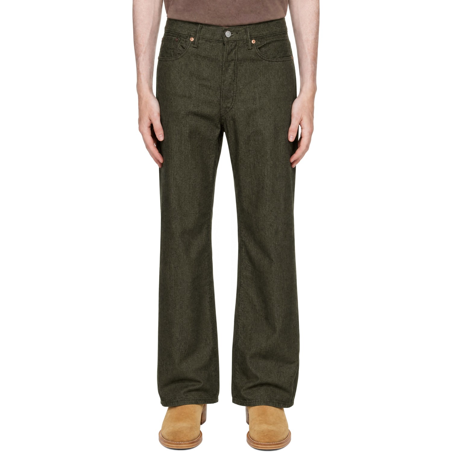 Green Vintage 5-Pocket Selvedge Jeans