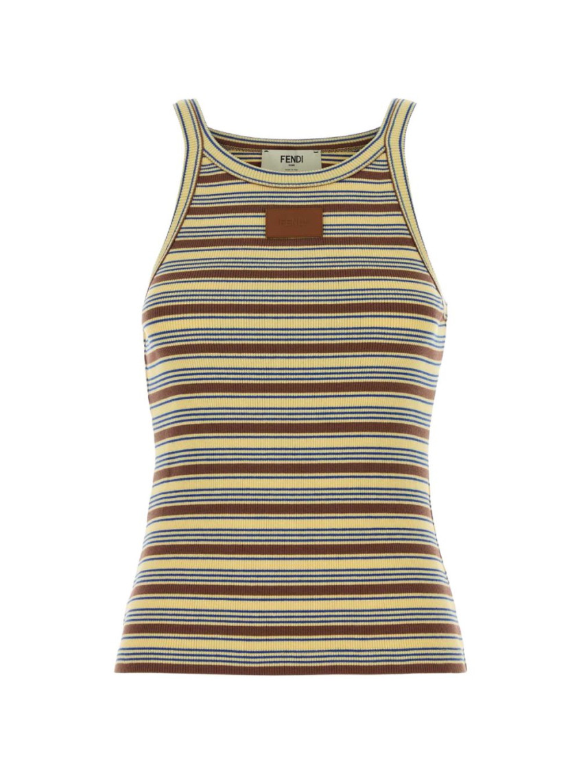 Beige Stripes Top