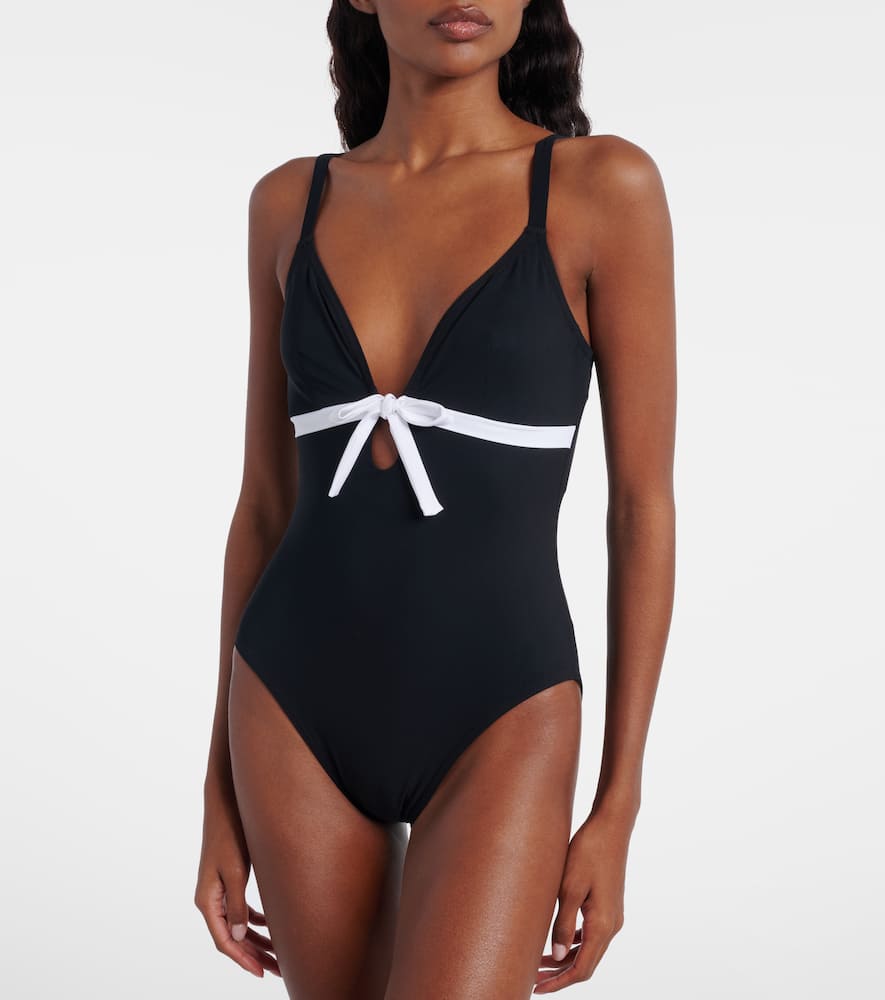 Lenora bow-detail swimsuit