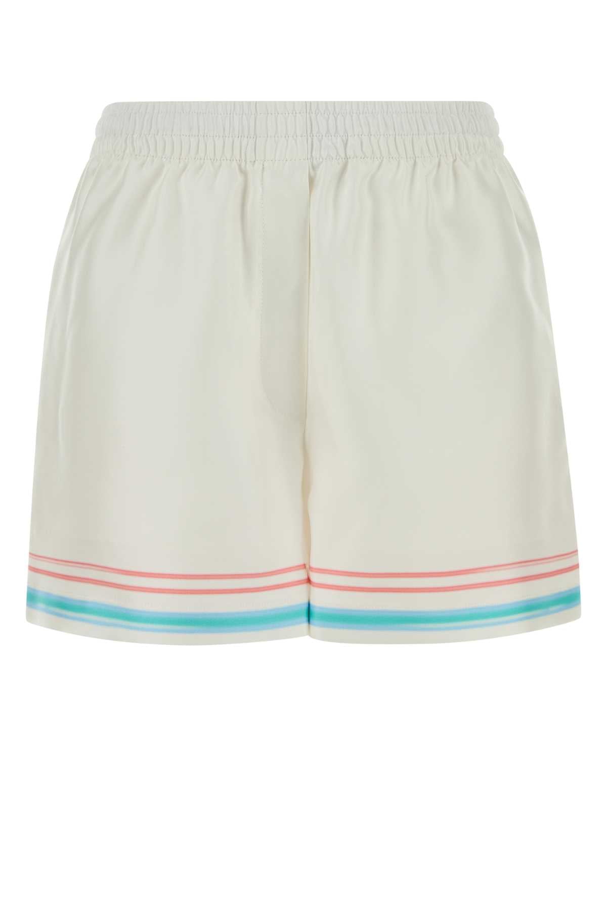Silk Shorts — White