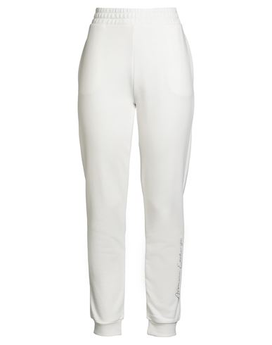 Woman Pants White Size M Cotton, Polyester