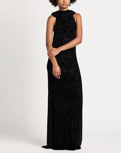 Woman Maxi dress Black Size 4 Polyester, Nylon, Elastane