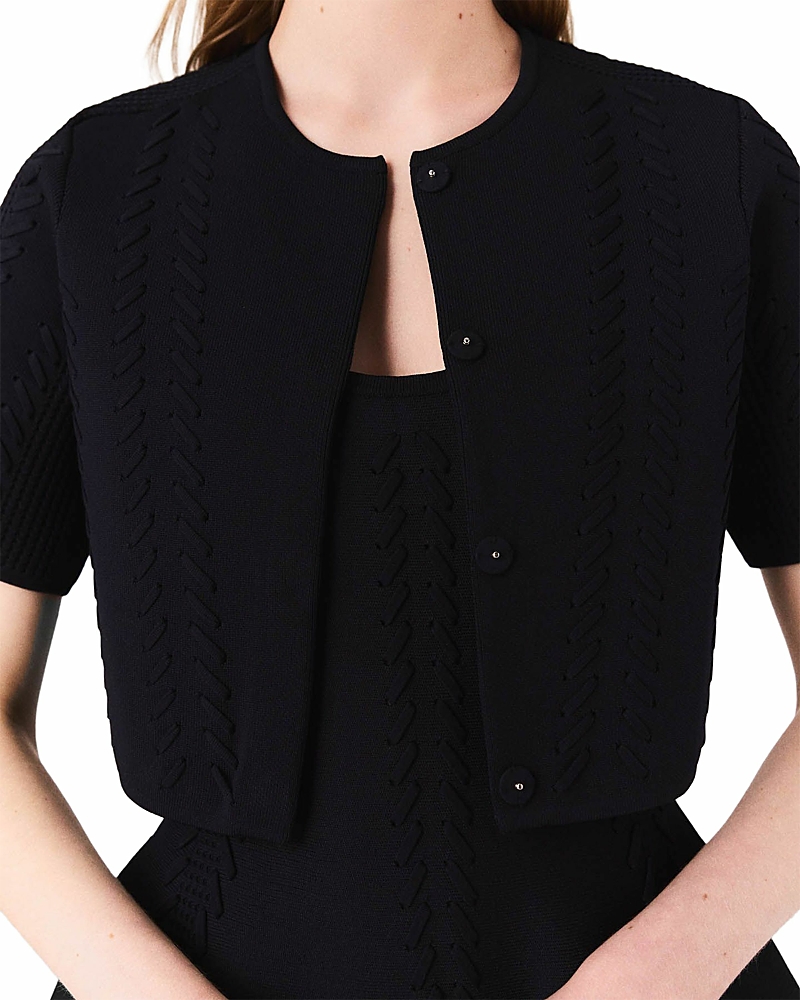 Cropped cardigan - White