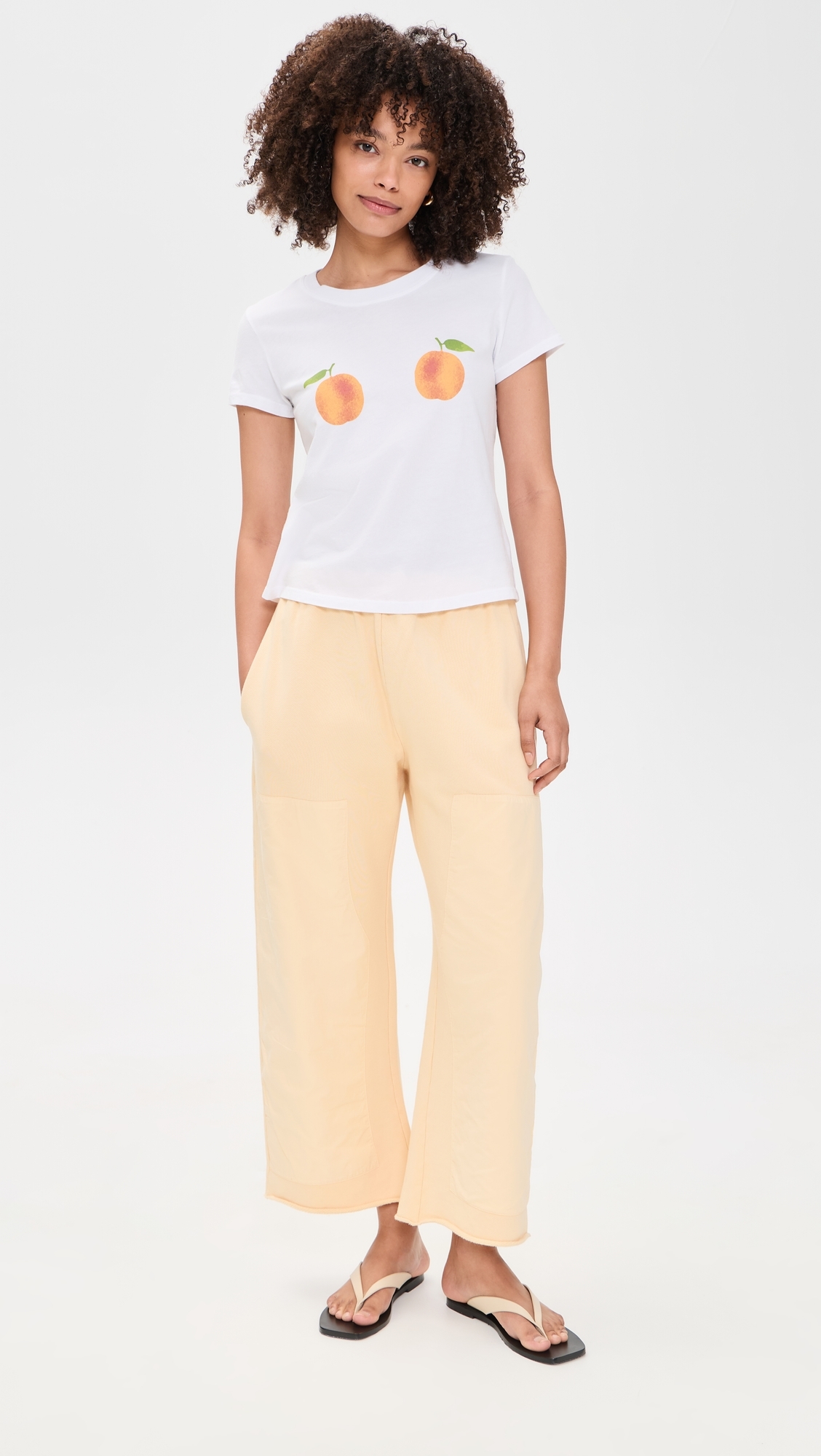 Peaches and Cream Tee White