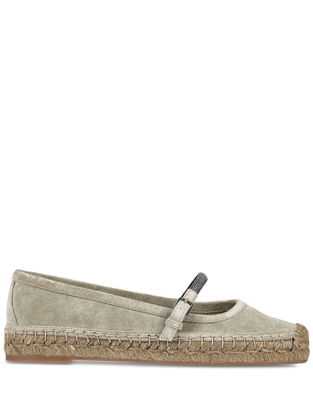 Suede flat espadrilles - Green