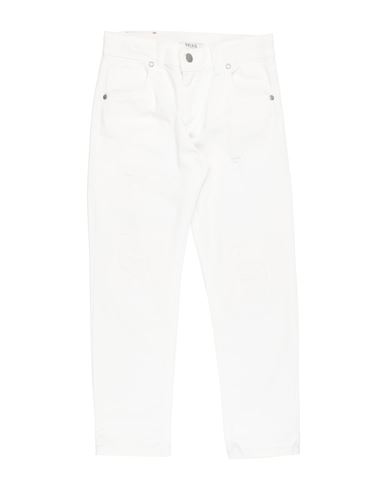 Kid Boy Jeans White Size 10 Cotton, Elastane