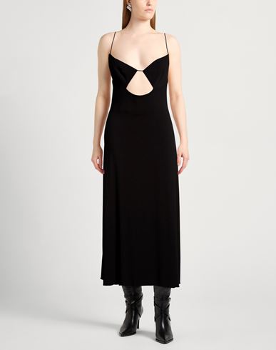 Woman Maxi dress Black Size 6 Viscose, Elastane