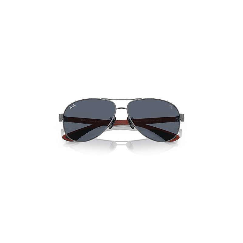 Ray-Ban Scuderia Ferrari Las Vegas Ltd | Rb8331m Sunglasses Allutex Grey & Red Frame Grey Lense