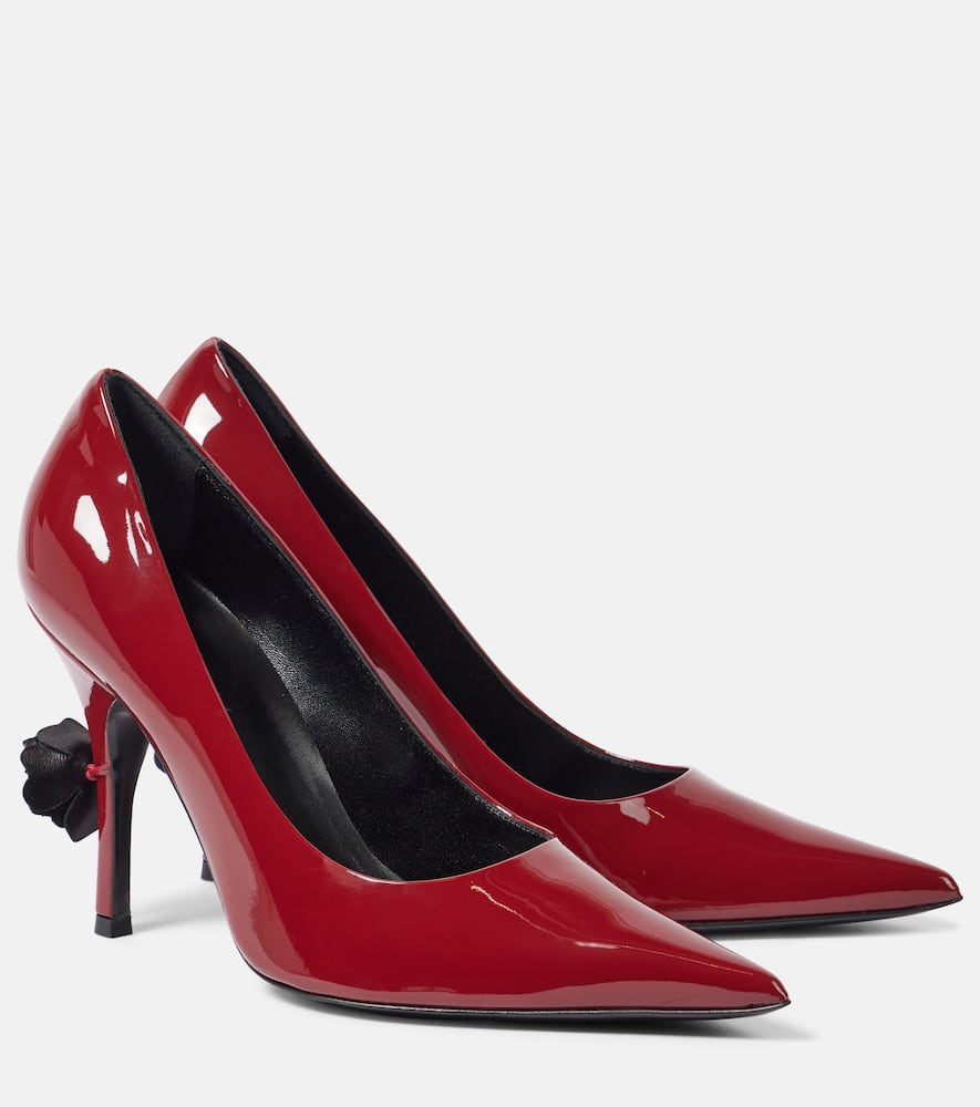 Magda Butrym 90 floral-appliqué leather sandals