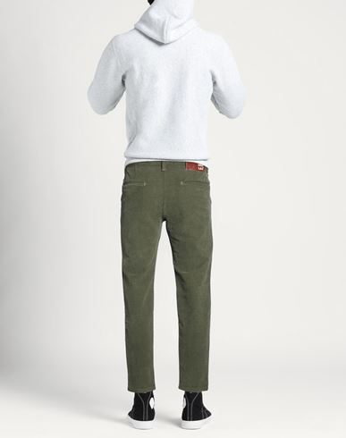 Man Pants Military green Size 26 Cotton, Elastane