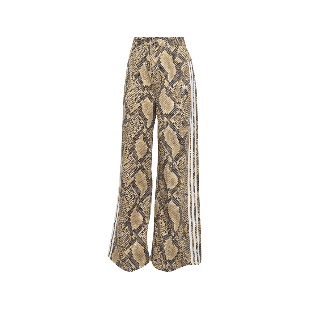 Snake Print Denim Loose Pants