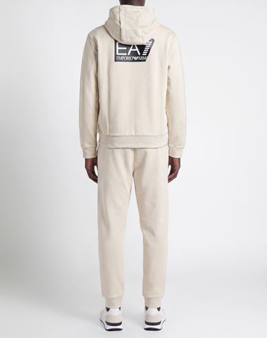 Man Tracksuit Beige Size S Cotton, Polyester