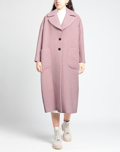 Woman Coat Pink Size 6 Wool, Polyester, Polyamide