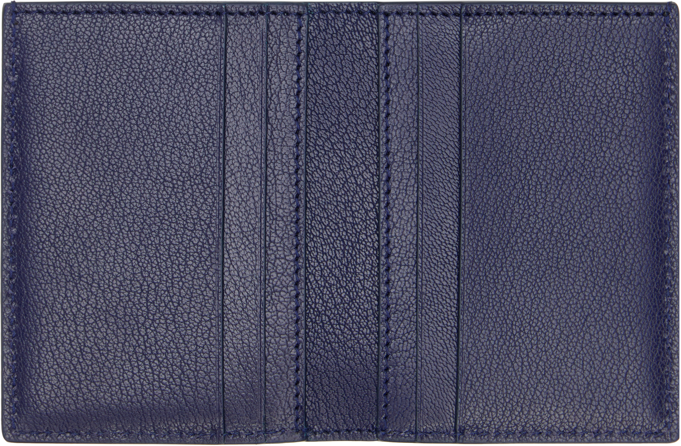 Navy Elongated T Line Folding Card Holder