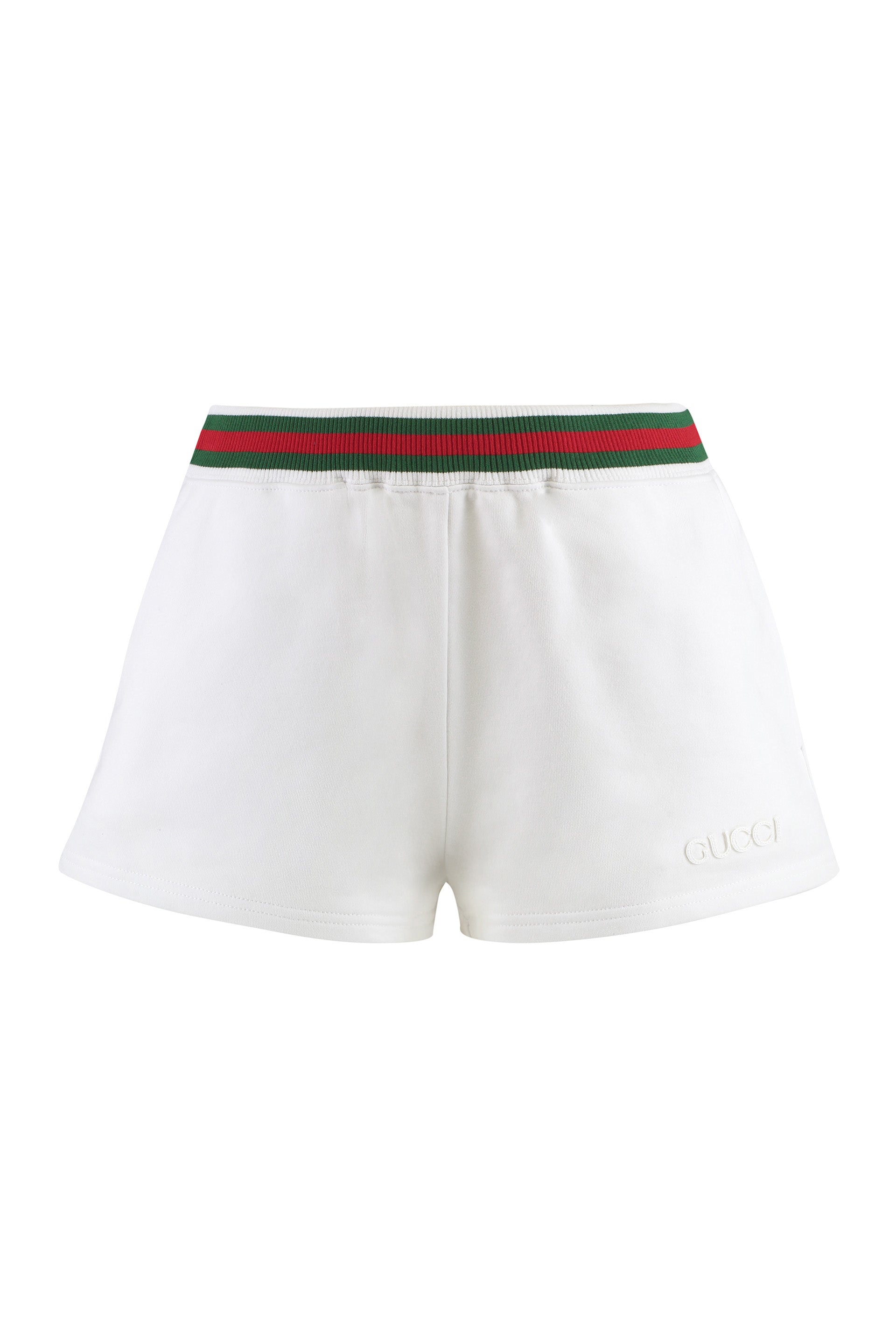 Cotton Shorts with Signature Web Detail
