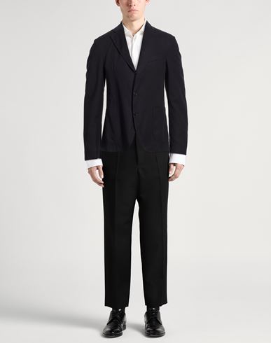Man Blazer Navy Size 38 Cotton, Elastane
