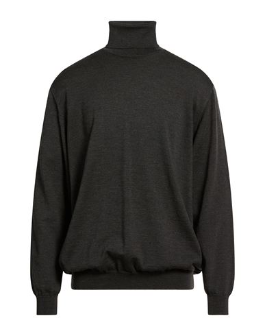 Man Turtleneck Charcoal Size 44 Merino Wool