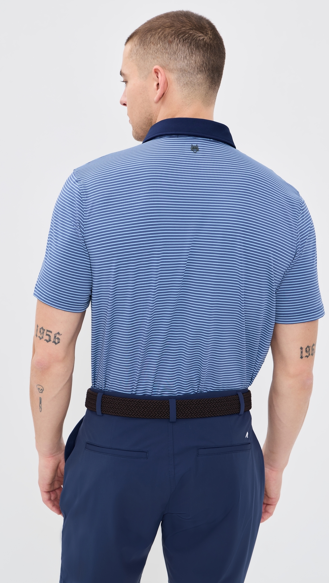 Aurora Striped Polo Falcon/Wolf Blue