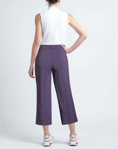 Même Road Woman Pants Purple Size 10 Polyester, Rayon, Elastane