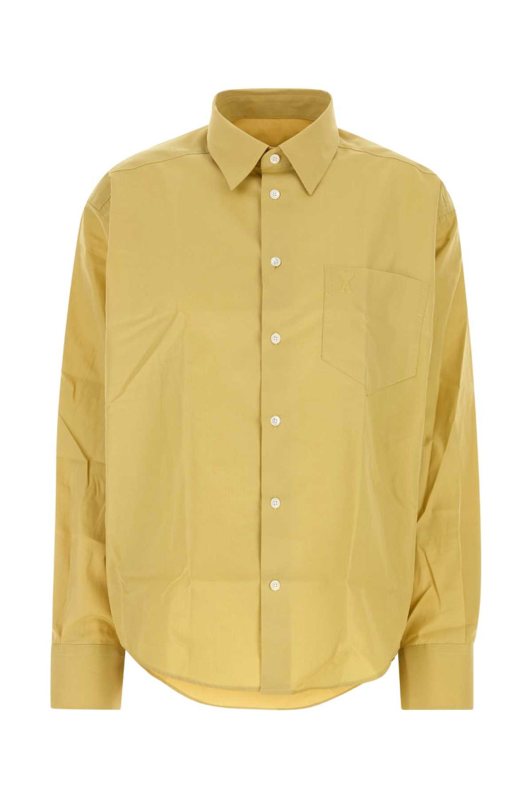 Acid Green Poplin Shirt Jaunepastel Exterior: Cotton Camicie - Women