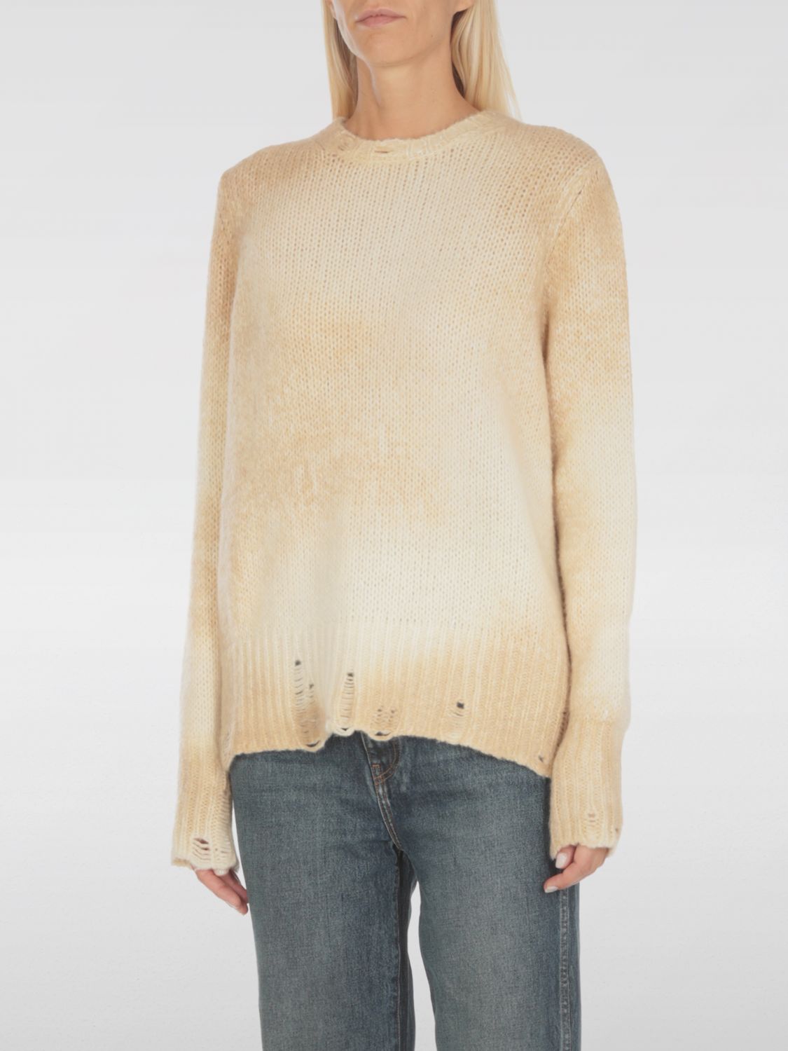 Bleached sweater - White