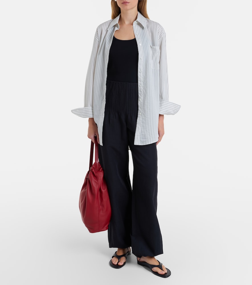 Cotton, rayon, and linen balloon pants