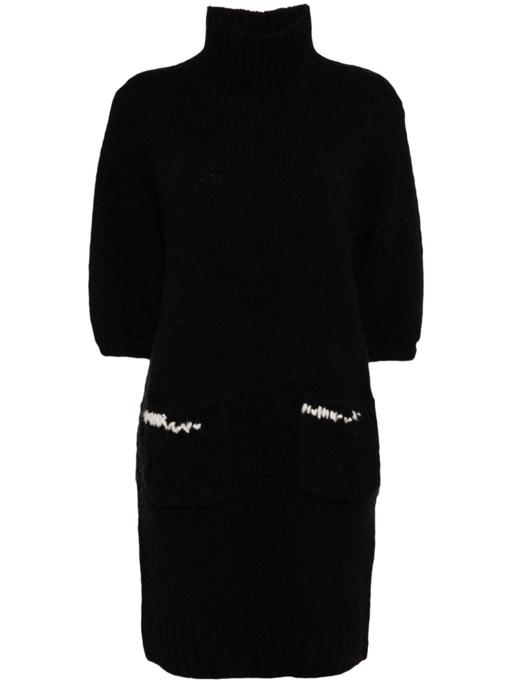Chunky-knit dress - Black