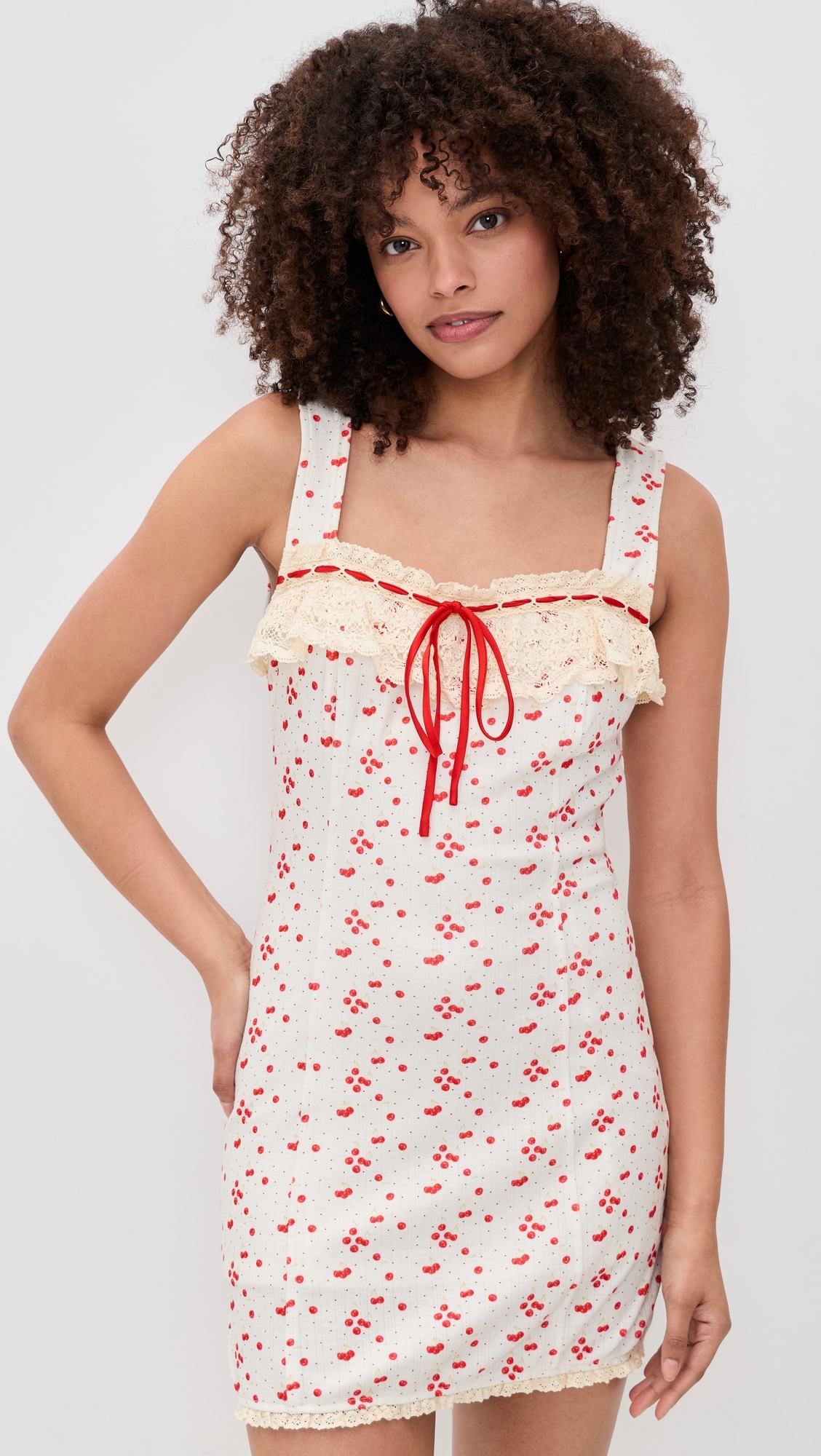 Floral Mini Dress Cream