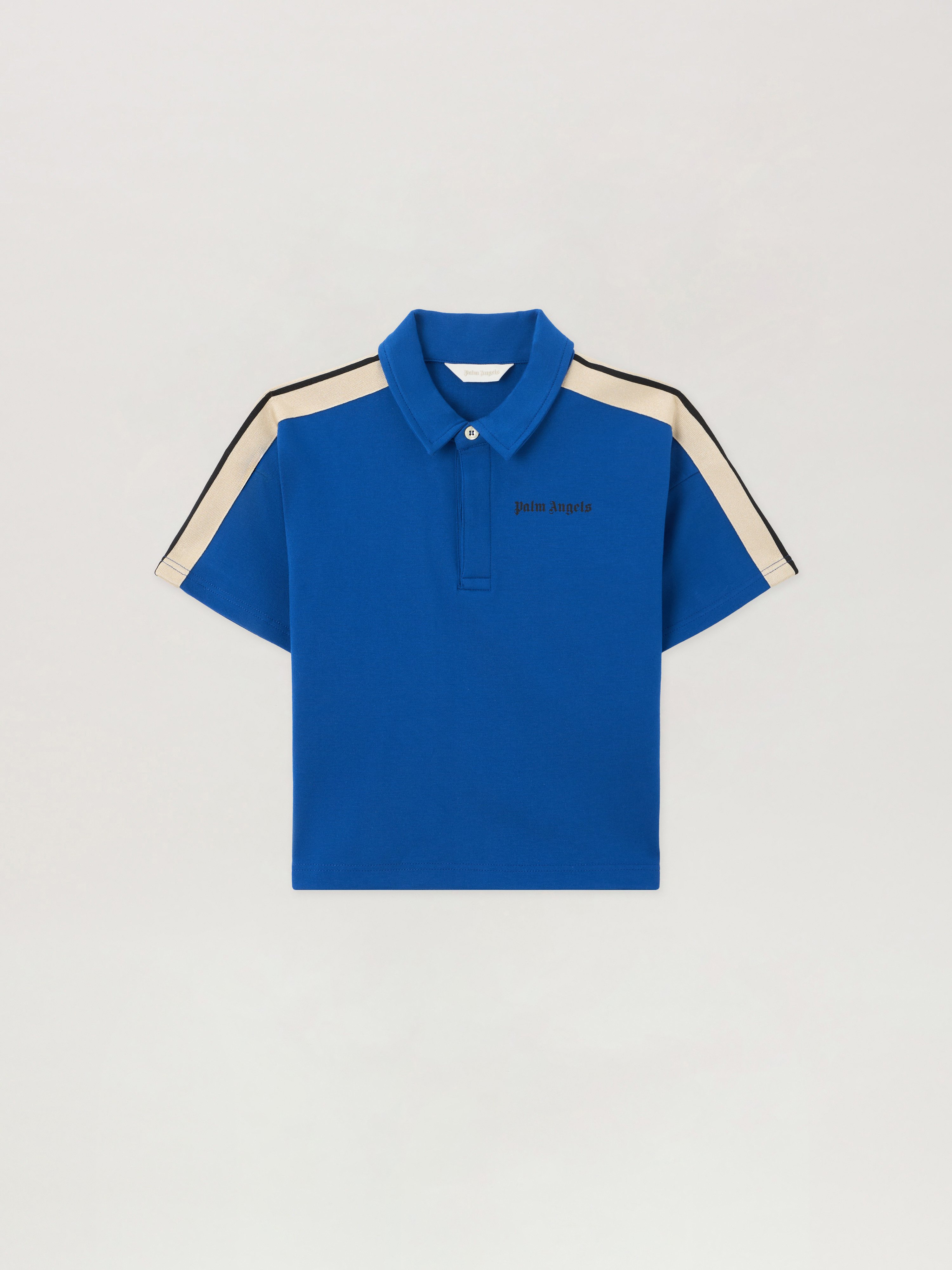 Curved Logo Track Polo Shirt Kids  Blu/blue