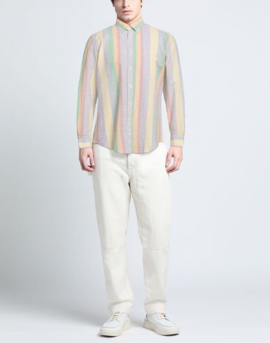 Man Shirt Yellow Size M Cotton, Elastane