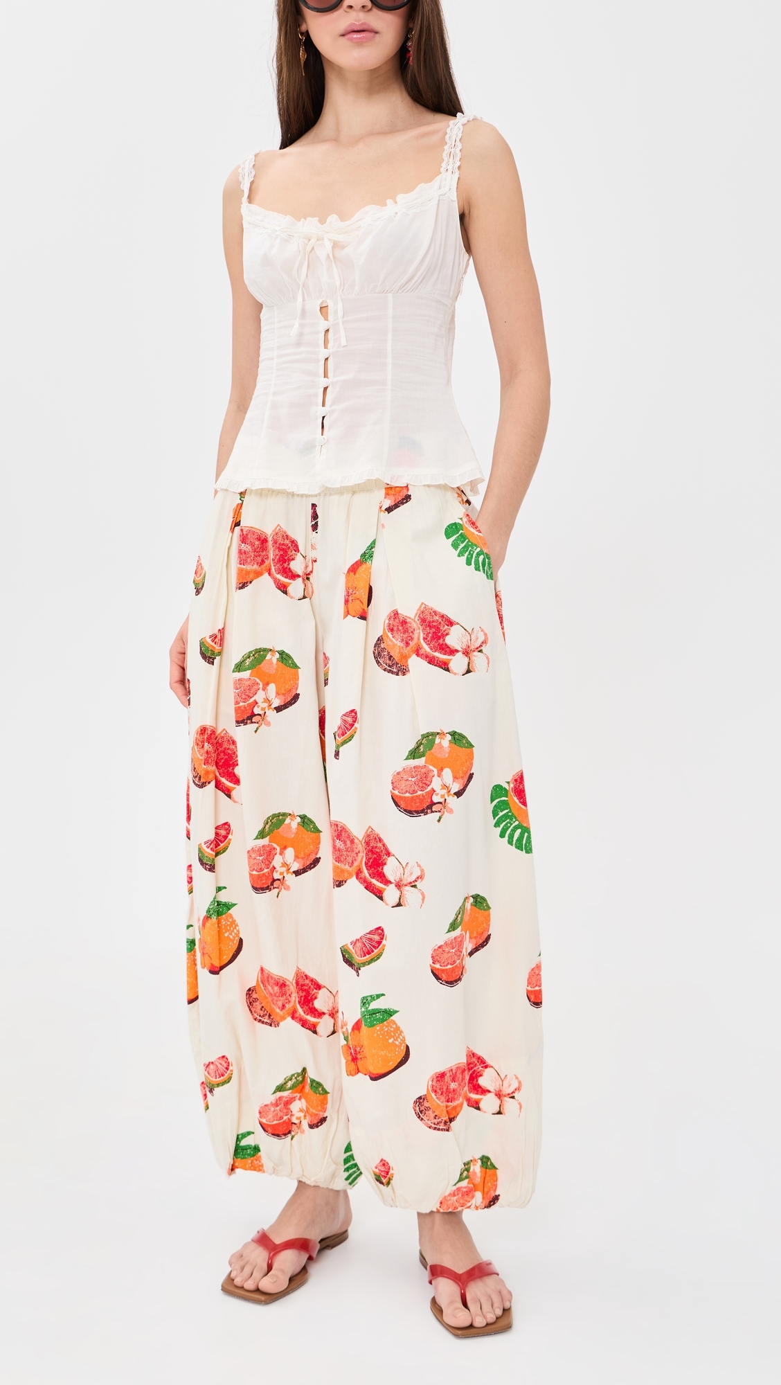 Moonflower Balloon Pants Funky Fruits/Tea C