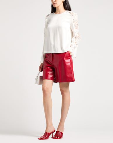 Woman Top White Size 4 Acetate, Viscose
