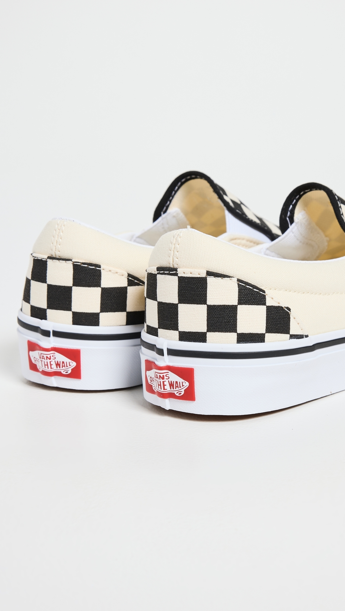 Slip On Sneakers Checkerboard Black/Off White W