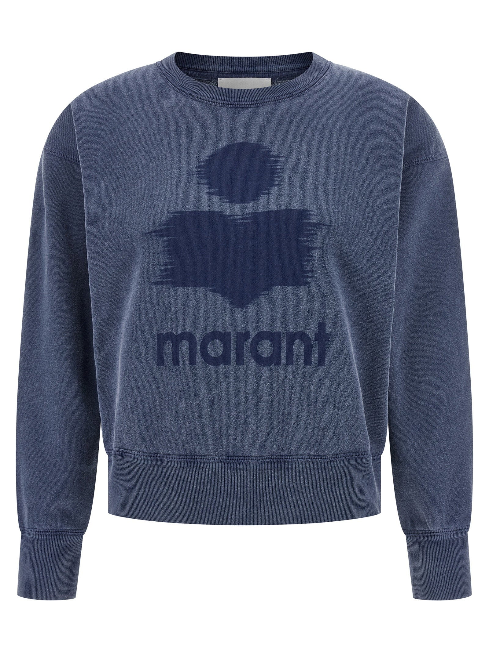 Logo-Printed Cotton Sweatshirt — Blue