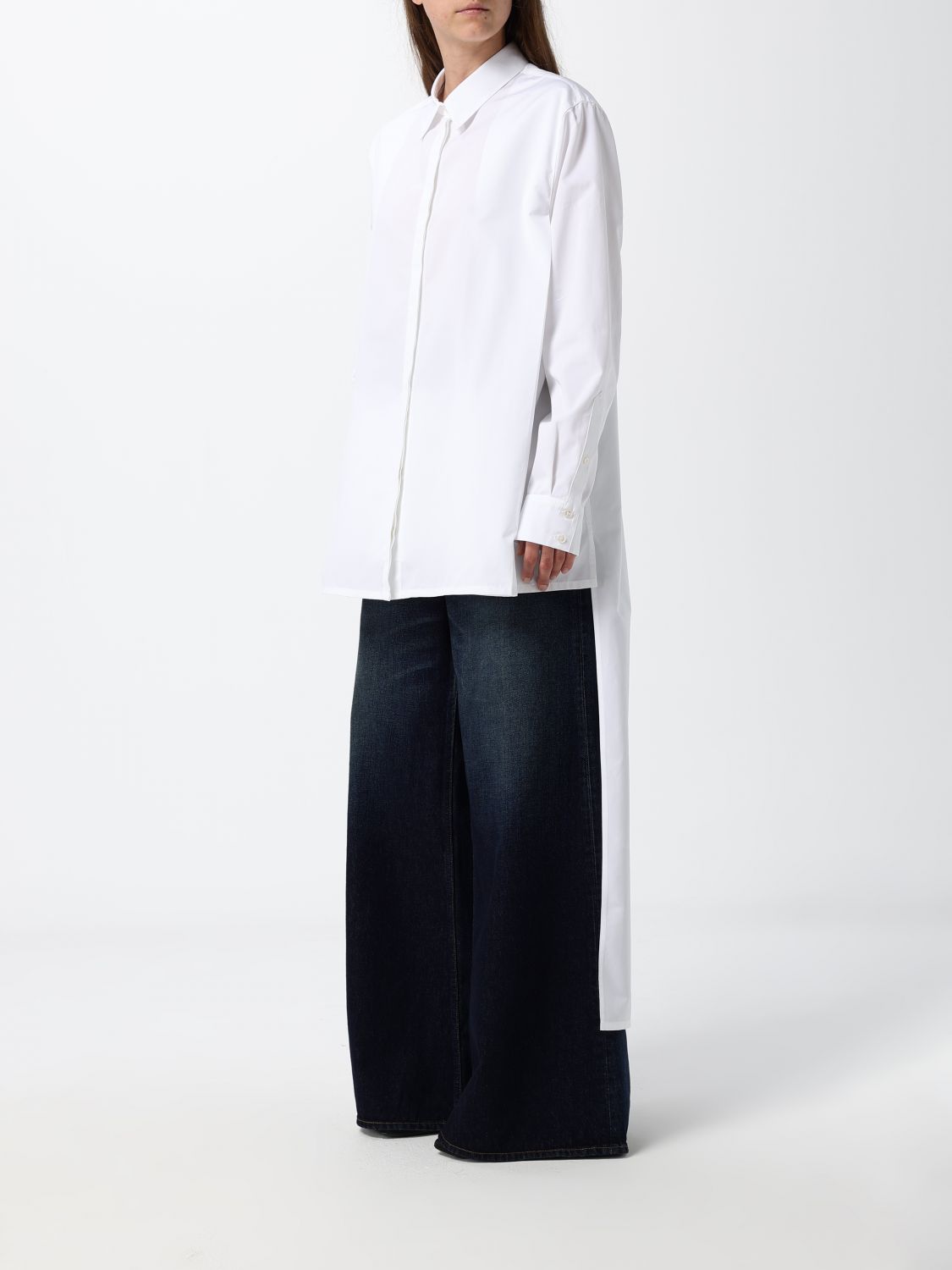 ALAÏA ALAΪA Asymmetric Shirt in White