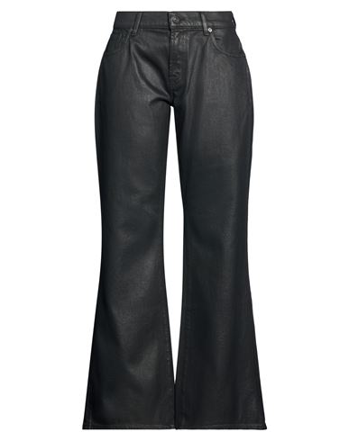 Woman Jeans Black Size 24 Cotton, Elastane