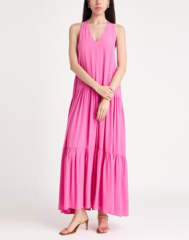 Woman Maxi dress Pink Size 2 Acetate, Silk