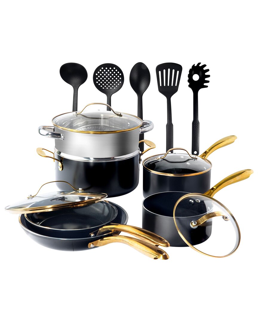 Gotham Steel 15pc Ultra Nonstick Ceramic Cookware Set with Utensils